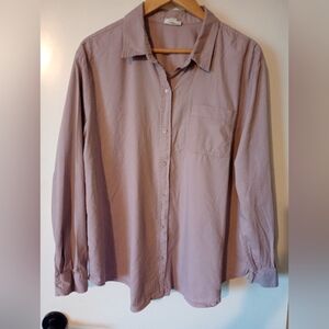 A New Day Light Purple Button Down Shirt Size XL